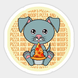 All I Need is pizza and dogs, pizza and dogs, pizza and dogs lover Sticker